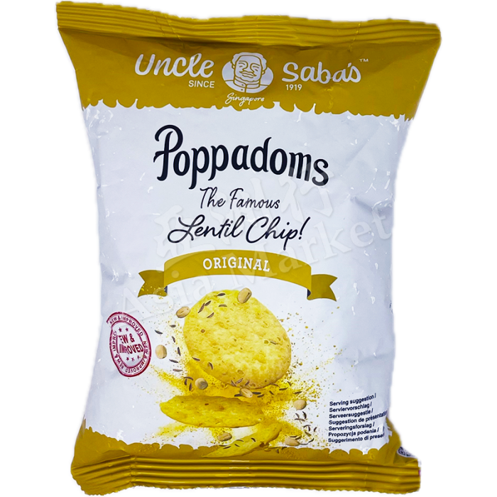 Uncle Saba's  Original Poppadoms 50g 印度炸薄餅小吃 (原味)