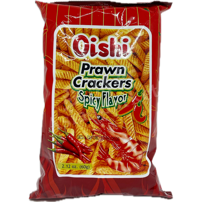Oishi  Prawn Crackers Spicy Flavour 2.12oz (60g) 