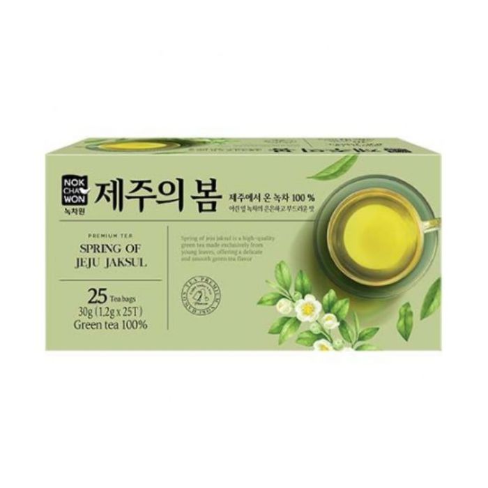 NOKCHAWON Premium Tea Green Tea Spring of Jeju Jaksul 25 Tea Bags 30g 