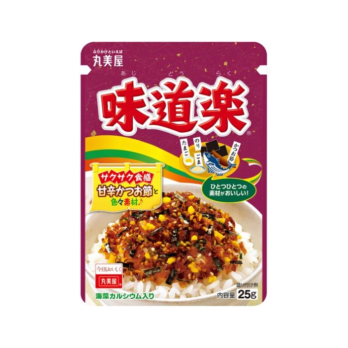 Marumiya Aji Doraku Furikake Rice Seasoning with Sesame & Bonito Flakes 25g 丸美屋味道乐香松芝麻鲣鱼风味