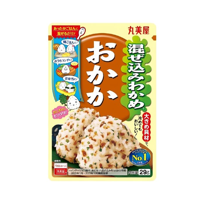 Marumiya Mazekomi Wakame Okaka Furikake Rice Seasoning 29g 鲣鱼海苔拌饭素