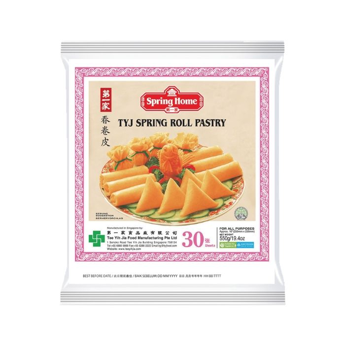 [FROZEN] SPRING HOME  TYJ Spring Roll Pastry 10"(30sheets) 550g **春卷皮大