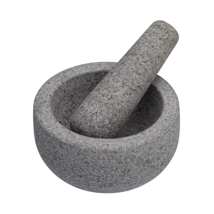 GLF 9 Stoned Mortar Pestle 2 Set 1pc 天然花岗岩研钵石臼与捣碎棒套装