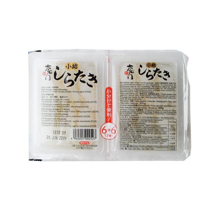 TYM Shirataki Knots Konjac Noodle (375g / Drained Weight 200g) 太陽門芋絲小結