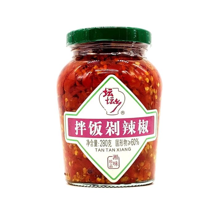 TANTAN XIANG Chopped Red Chilli for Fried Meat 280g  坛坛乡炒肉朝天椒