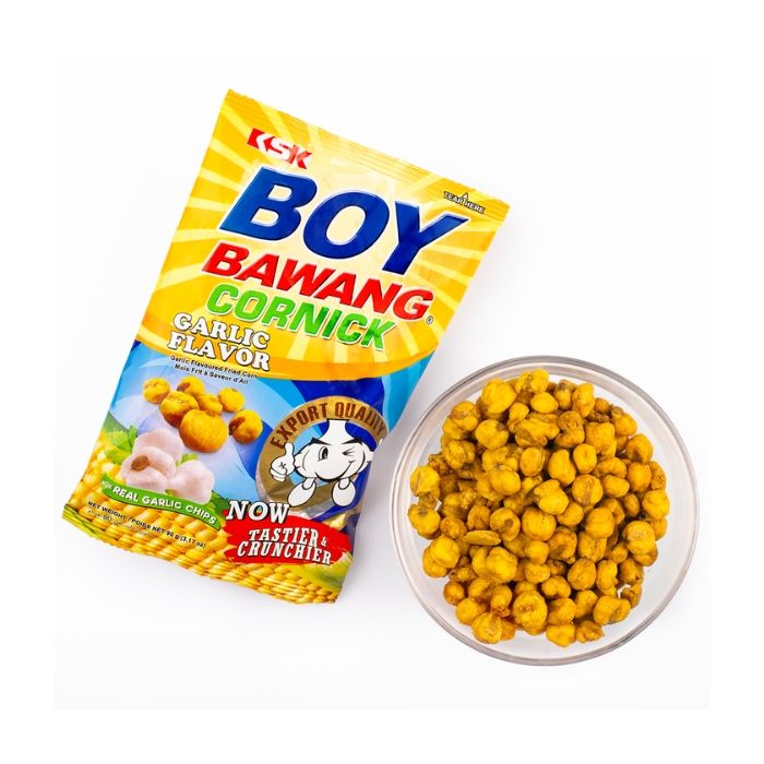 BOYBAWANG Garlic Flavour Cornick 90g 蒜味玉米粒零食