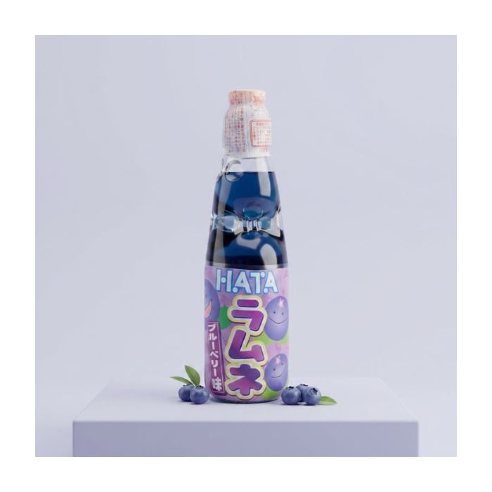 HATAKOSEN(HATA) RAMUNE - Carbonated Soft Drink (Blueberry Flavour) 200ml 日本彈珠汽水(藍莓)