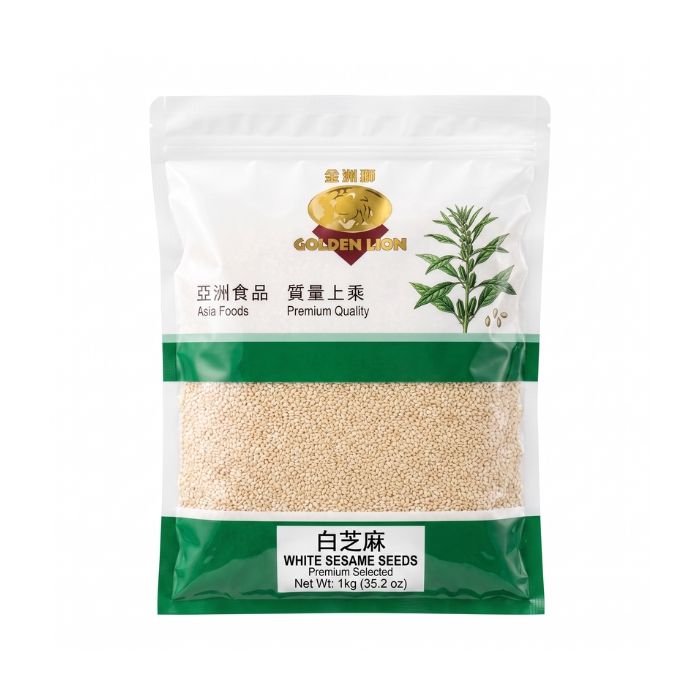 GOLDEN LION White Sesame Seeds 1kg  金狮牌白芝麻