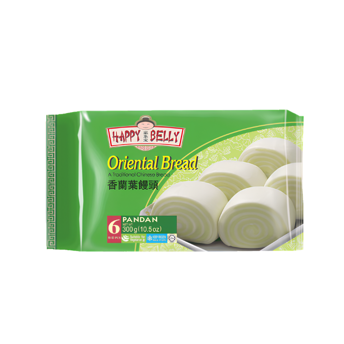 [FROZEN] Happy Belly Oriental Bread Pandan 300g 香叶馒头