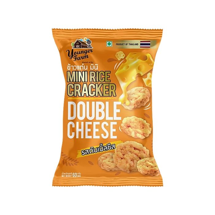 YOUNGERFARM Mini Rice Cracker (Double Cheese Flv) 60g 泰青農場迷你米餅 (雙重芝士味)