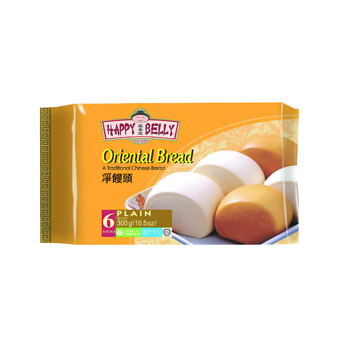 [FROZEN] Happy Belly Oriental Bread Plain 300g 净馒头