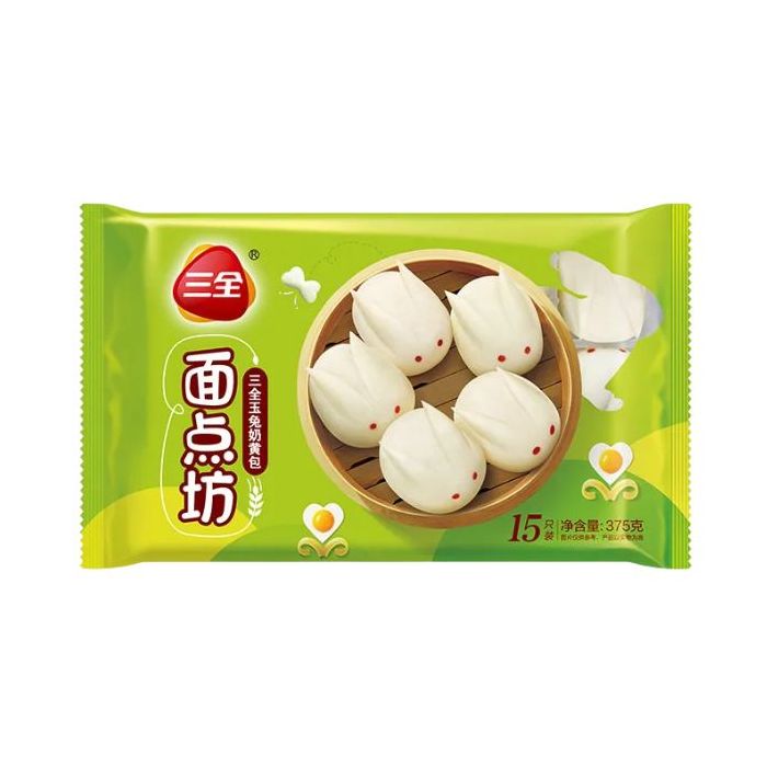 [FROZEN] SQ Rabbit Shaped Custard Bun 375g 三全玉兔奶黄包