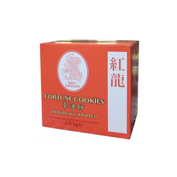 [CASE] RED DRAGON Fortune Cookies Individually Wrapped(275 pieces) 2kg  簽語餅