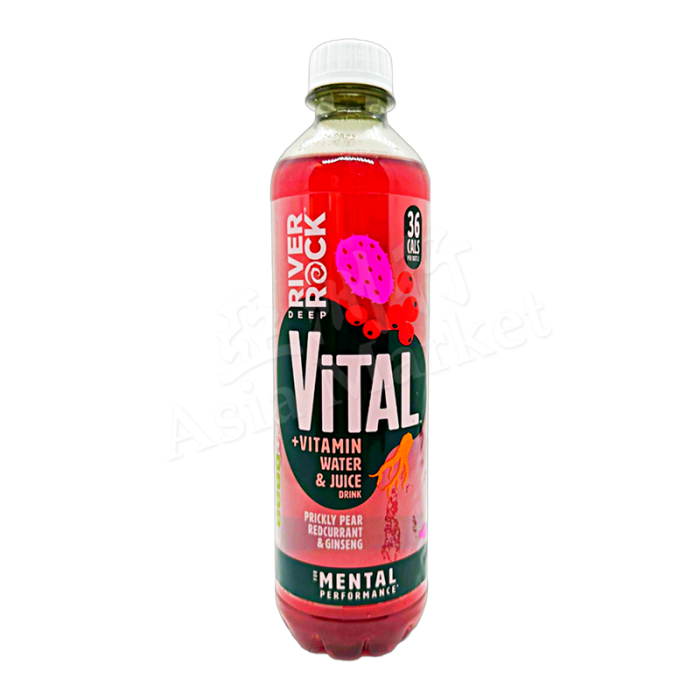 RIVER ROCK DEEP  Prickly Pear Red Currant & Ginseng Energy Boost 450ml 維生素飲料 (梨,紅加侖, 人參味)