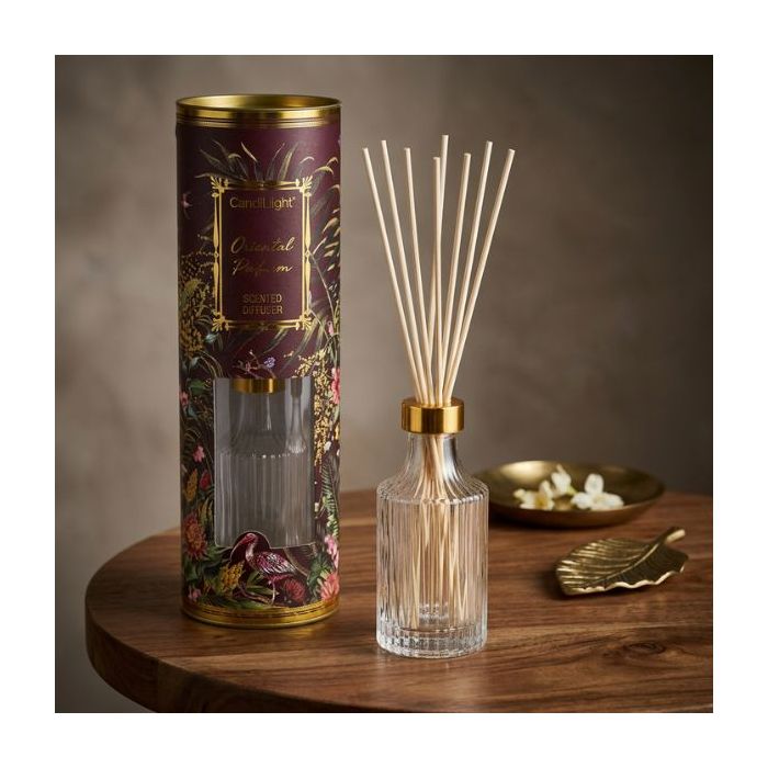 Candlelight Chinoiserie Reed Diffuser Aubergine Oriental Blossom 150ml 