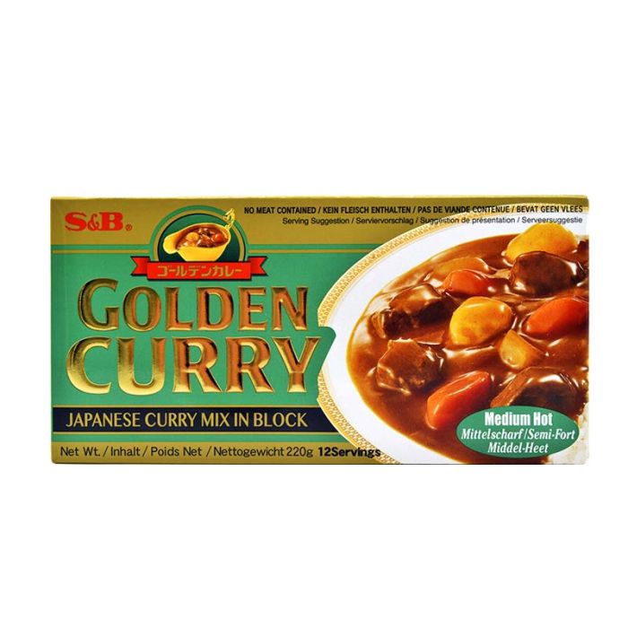 S&B Golden Curry Sauce Mix Medium Hot 220g 中辣 日本咖哩種