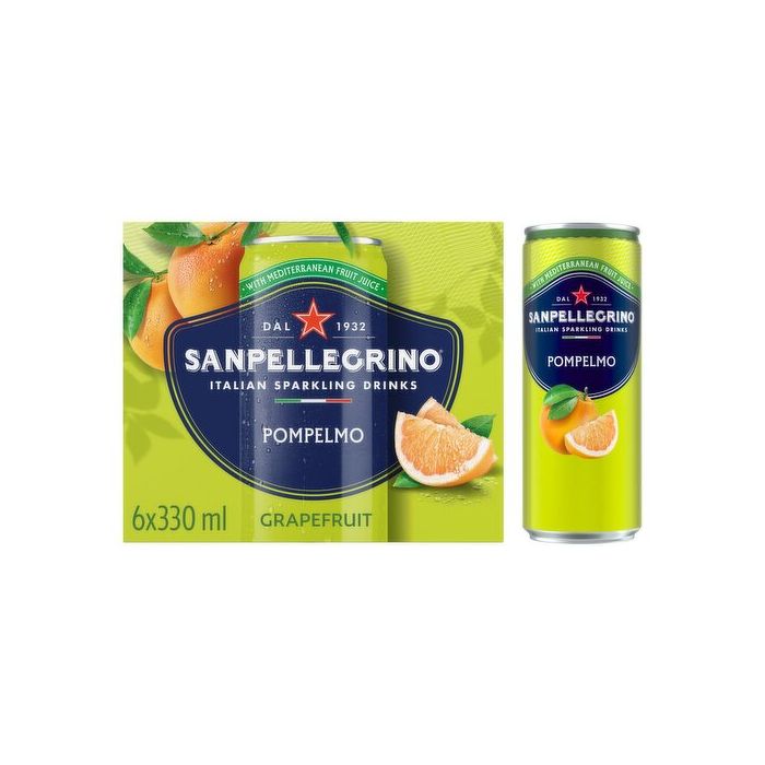 [PACK OF 6] SAN PELLEGRINO Sparkling Grapefruit Infusion Drink 330ml (x 6cans) 