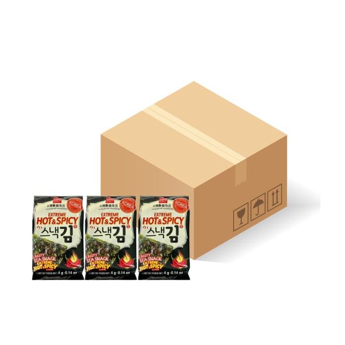 [CASE] WANG Seasoned Seaweed Hot & Spicy Flavour 12g x 24