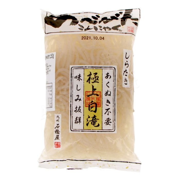 ISHIBASHIYA - Nobegata Ita Konnyaku Shirataki (Yam Tuber Paste Noodle, Konjac Noodles) 180g 本手延蒟蒻面 (白)