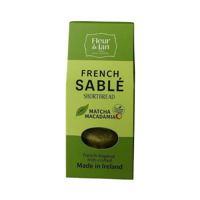 Fleur De Lan French Sables Shortbread - Matcha Macadamia 110g 