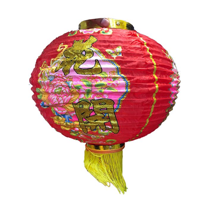 Chinese Small Colour Lantern (Flower) 14" - 2pcs