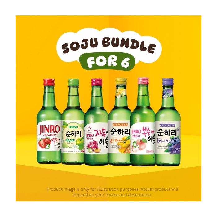 Mix & Match Korean Soju Drink Bundle of 6