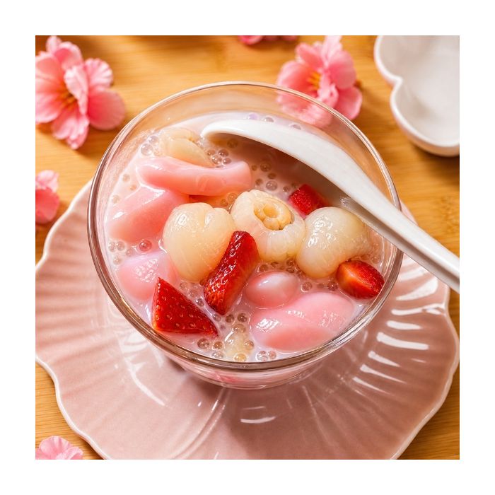 Strawberry And Lychee Sago Dessert Recipe Ingredients