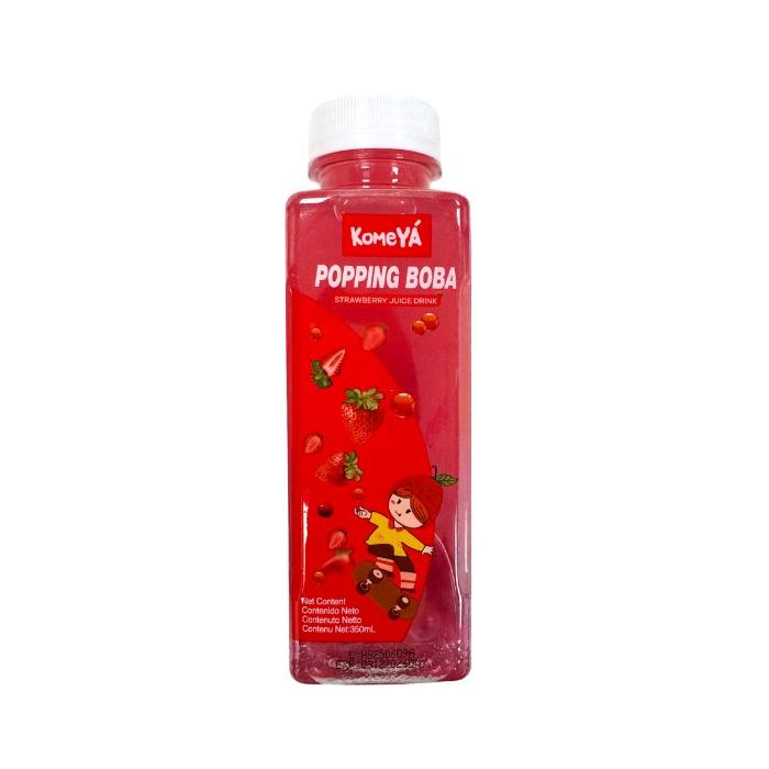 KomeYÃ Popping Boba Strawberry Flavour 350ml 