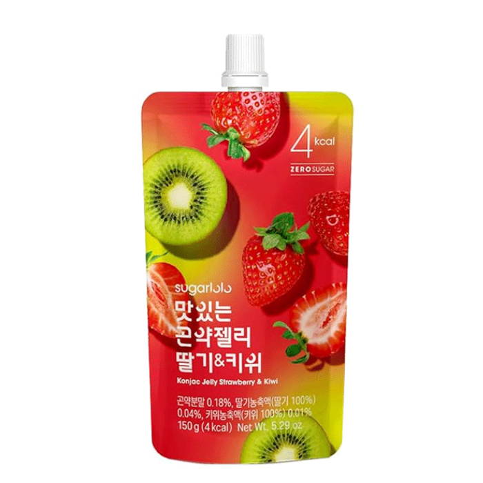 SUGAR LOLO Konjac Jelly Soft Drink - Strawberry & Kiwi Flavour 150g 韓國 蒟蒻啫喱 (草莓 & 奇異果味)