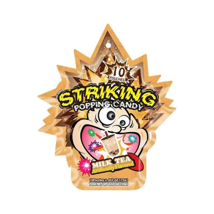 Striking Popping Candy Snacks Milk Tea Flavour 15g 索勁爆炸糖 (奶茶味)
