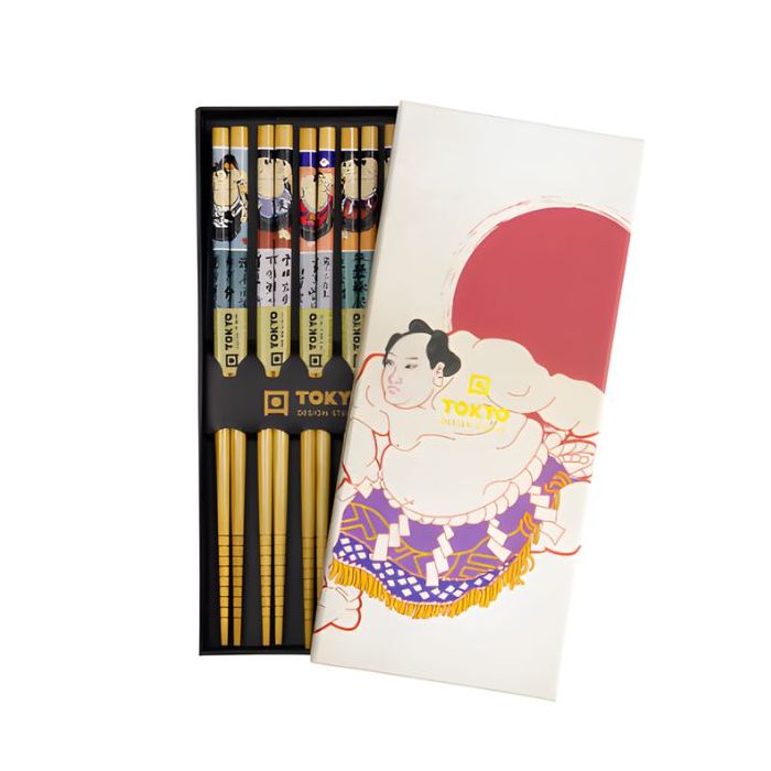 TOKYO DESIGN STUDIO Sumo Chopstick Set â€“ 5 Pairs 