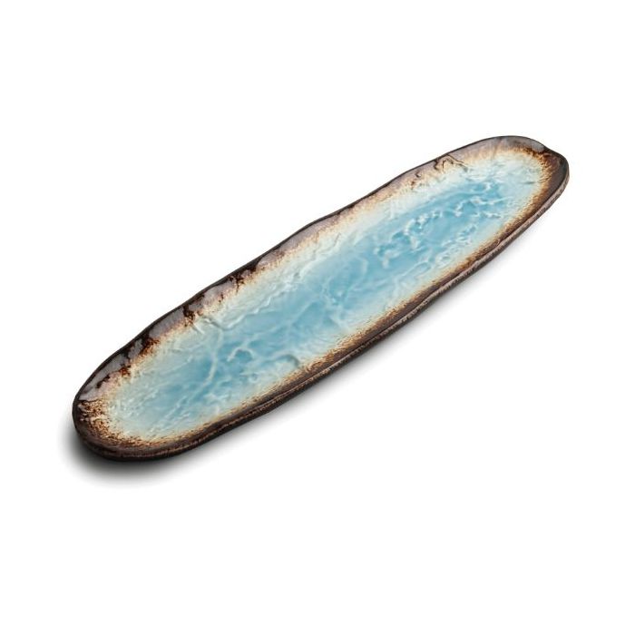 EMRO Sushi Plate Blue 41X11.5 壽司长条盛盤-蓝色
