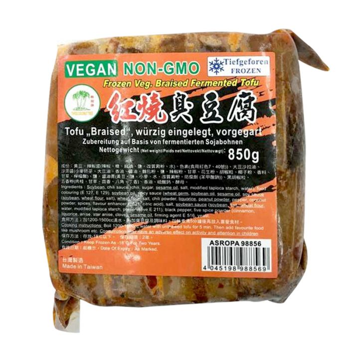 FROZEN TCT Veg. Braised Fermented Tofu (VEGAN) 850g 椰樹紅燒臭豆腐