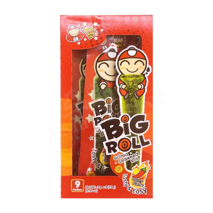 TAOKAENOI - Big Roll, 紫菜卷 (辣) 3g (x9卷)