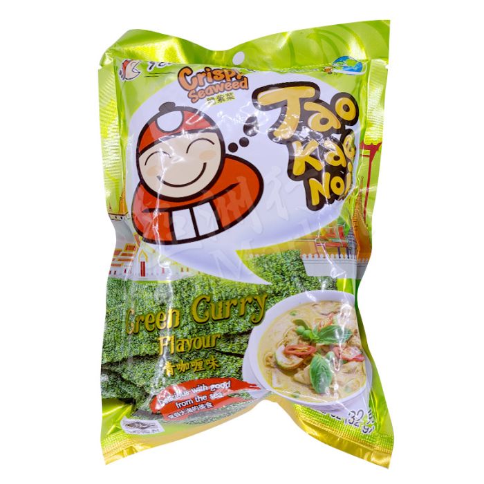 TAOKAENOI  Crispy Seaweed (Green Curry Flavour) 32g 小老闆綠咖喱味紫菜