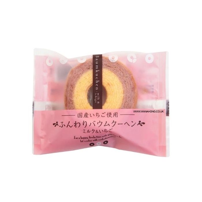 Taiyo Food Baumkuchen Strawberry Flavour 60g 日本迷你年輪蛋糕 (草莓牛奶味)