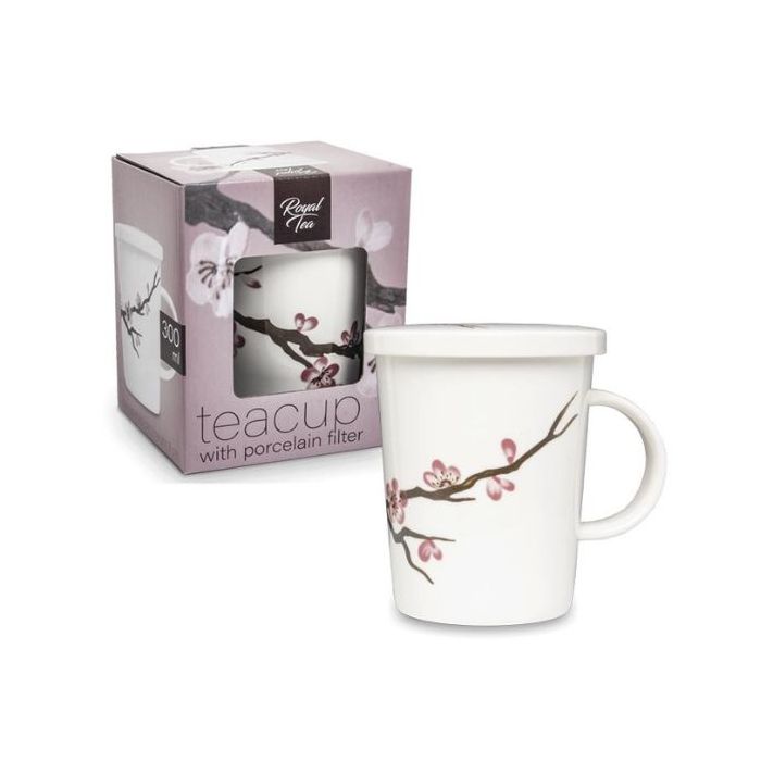 Modern Porcelain Tea Cup with Infuser Pattern 1 
