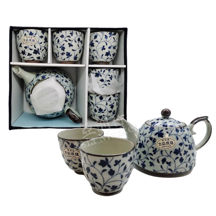 Tea Set Japanese Tea Set BLUE FLOWER 3pcs No.6040799 