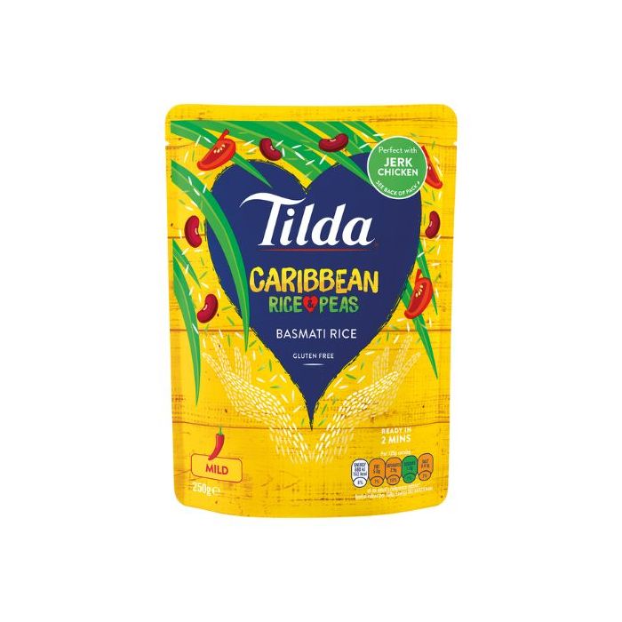 Tilda Caribbean Rice Peas Basmati Microwave Rice 250g 