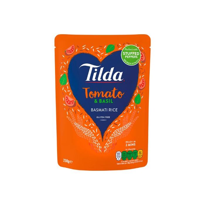 Tilda Tomato Basil Basmati Microwave Rice 250g 