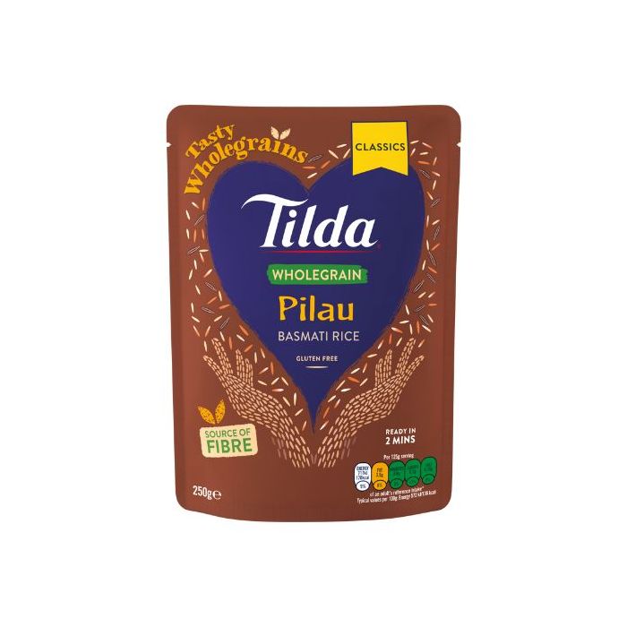 Tilda Wholegrain Pilau Basmati Microwave Rice 250g 