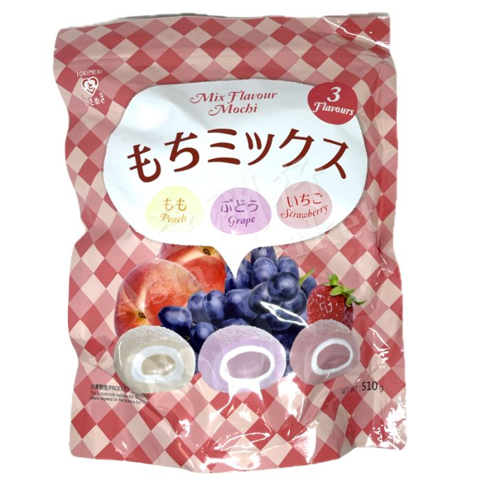 Tokimeki  Mochi Mix Peach Grape Strawberry Flavour 510g 