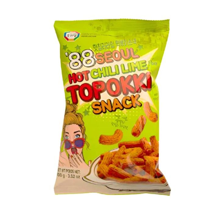 SURASANG Korean Creack (88Seoul Topokki Snack) Hot Chilli & Lime Flavour 100g SURASANG 韓式辣味青檸口味零食
