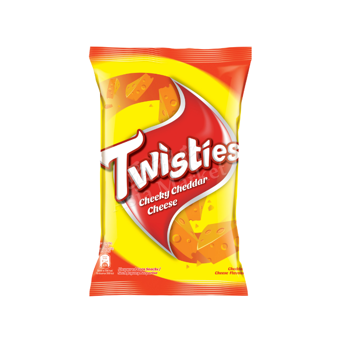 TWISTIES  Corn Snacks Cheddar Cheese Flavour 60g 馬來芝士脆口條