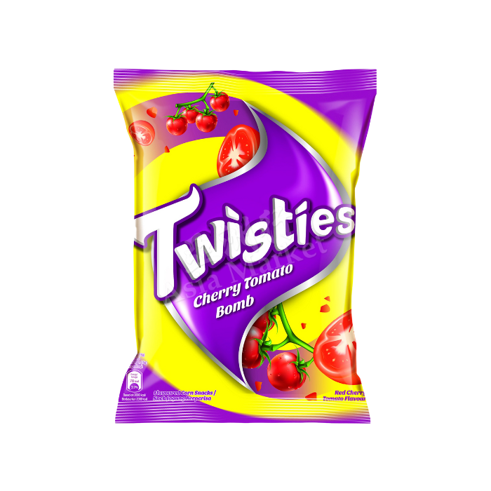 TWISTIES Corn Snacks Cherry Tomato Bomb Flavour 60g 馬來番茄脆口條
