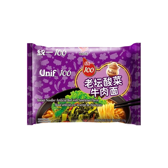 UNIF Beef & Sauerkraut Noodle 119g 統一老壇酸菜牛肉麵