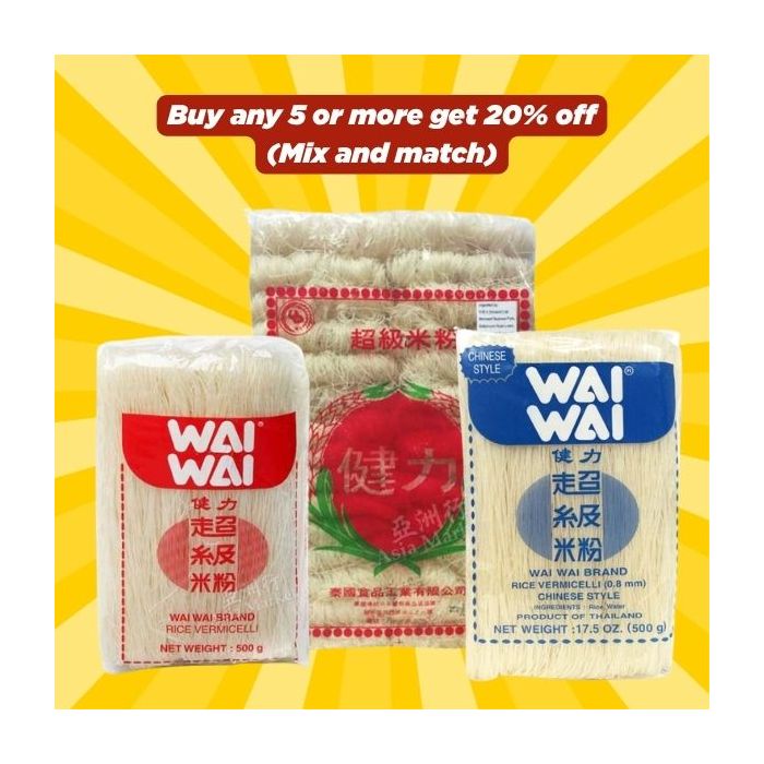 WAI WAI Rice Vermicelli Mega Offer Bundle
