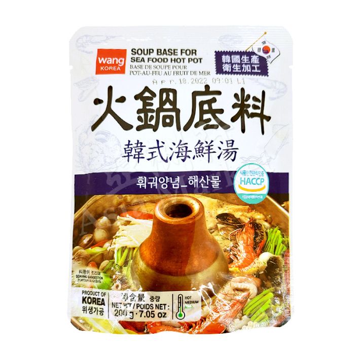 WANG  Korean Hotpot Soup Base (Seafood Flavour) 200g 韓國火鍋醬料-韓式海鮮湯
