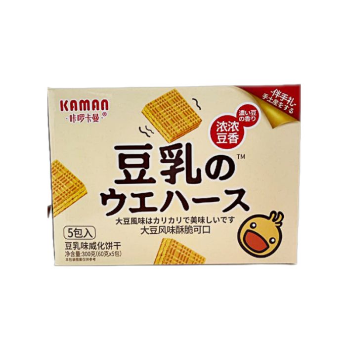 KAMAN- Wafer Biscuit Soy Milk Flavour 300g 咔囉卡曼豆乳味威化饼干