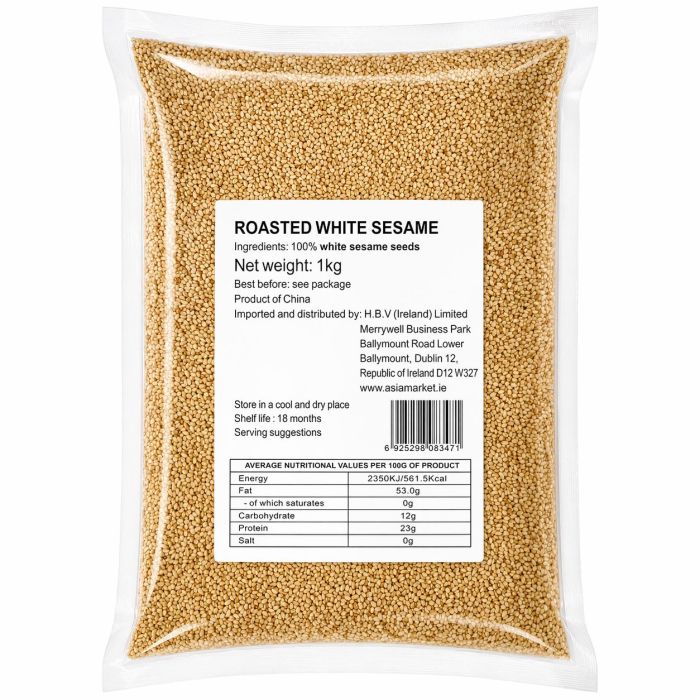 GREAT HARVEST Washed White Sesame 1kg  水洗白芝麻